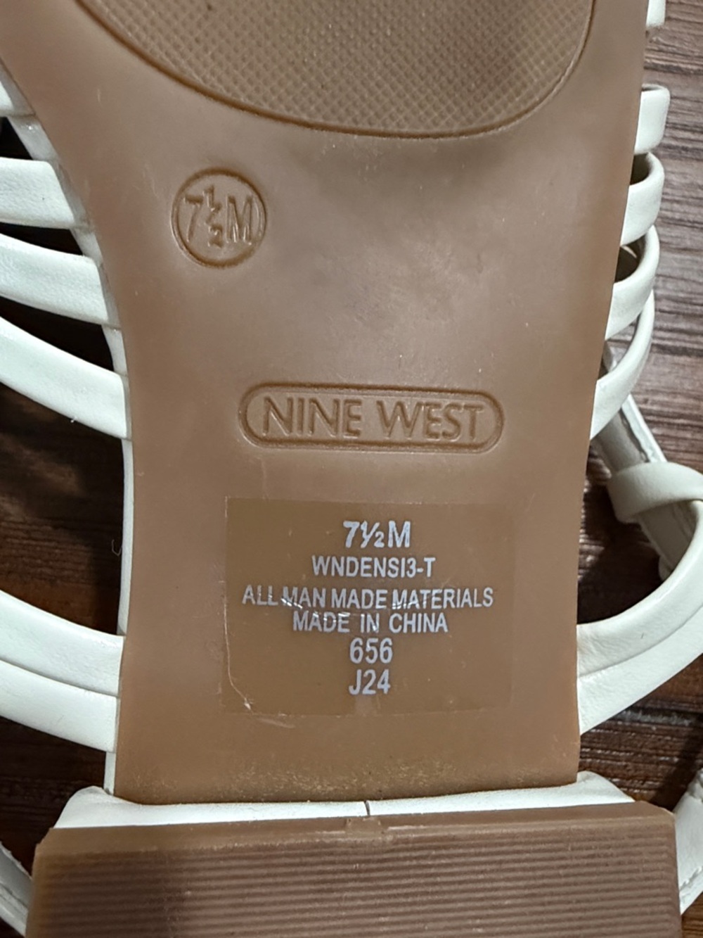Nine West Cream Pointed Pleated Slingback Flats - size 7.5 - Picture 5 of 8